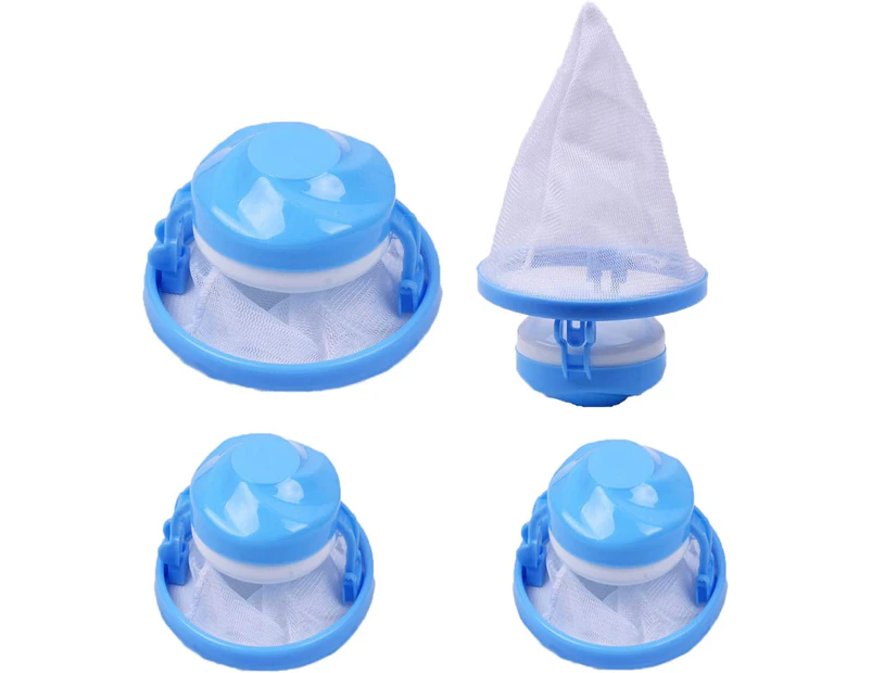 2021 New Washing Machine Hair Filter Cleaning Mesh Bag Home Floating Lint Hair Catcher Mesh Pouch Laundry Filter Bag Net Pouch Clothes Pin-Blue
