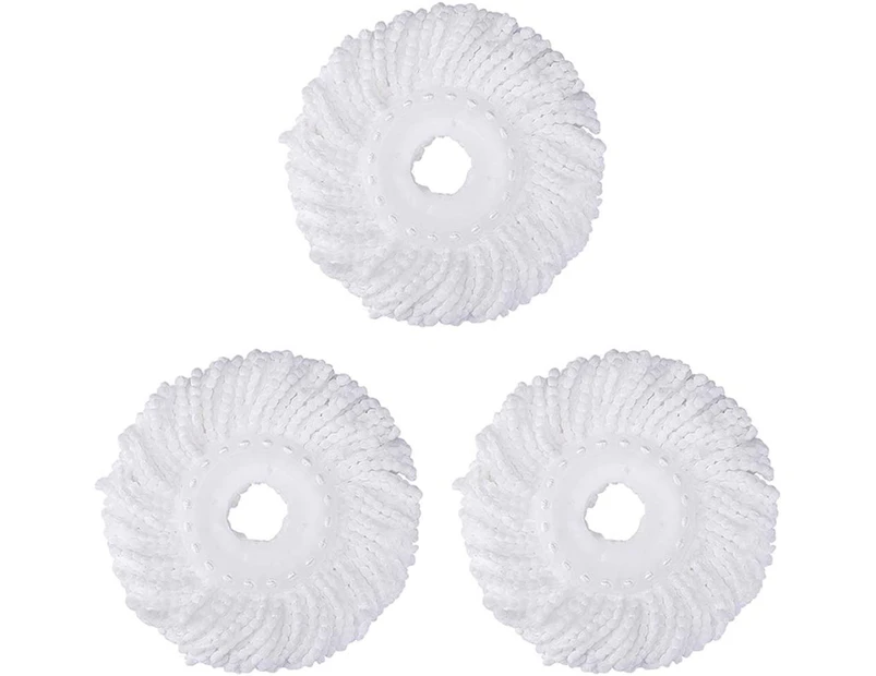 3 Pack Mop Head Replacement for Hurricane Spin Mop Replacement Head Microfiber Mop Head Refills Round Shape Standard Size