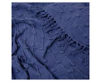 J.Elliot Home 130x170cm Liza Cotton Throw Blanket - Blueberry