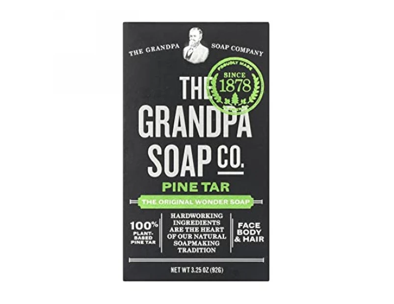 Grandpa's Brands Company Pine Tar Bar Soap, Medium Size 3.25 OZ EA