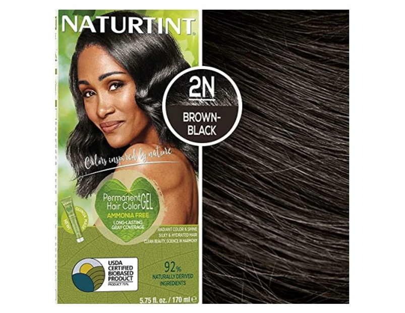 Naturtint Hair Color, 2n Black Brown, Kit