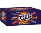 Cadbury 110-Piece Mixed Bar Variety Jumbo Pack 1.56kg