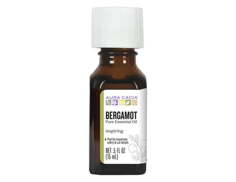 Aura Cacia Essential Oil Bergamot, (citrus bergamia) 0.5 Fl Oz
