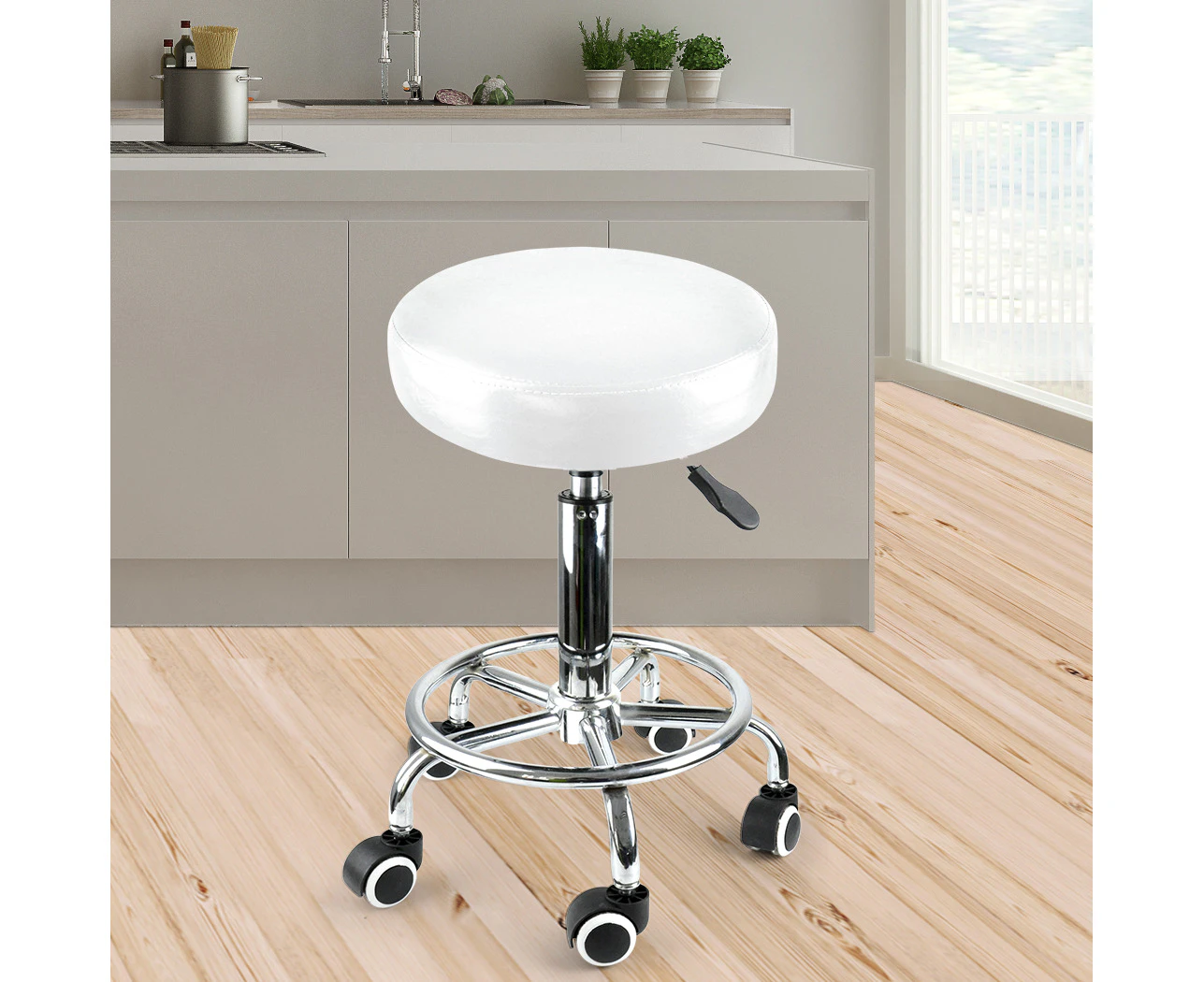 Levede Salon Stool Swivel Hairdressing Barber Stools Bar Chairs Lift Round