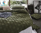 CleverPolly Tufted Quilt Cover Set - Khaki Green