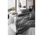 CleverPolly Tufted  Quilt Cover Set - Smoke