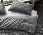 CleverPolly Tufted  Quilt Cover Set - Smoke