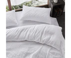 CleverPolly Tufted Quilt Cover Set - White