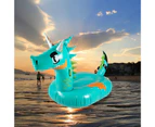 Cute Dragon Shape Floating Mattress PVC Leak-proof Inflatable Hammock for Summer-Green