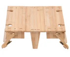 Sherwood Ascot Bamboo Picnic Table Caddy - Natural
