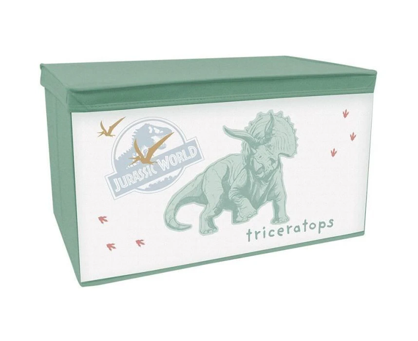 Fun House JURASSIC WORLD 713503 Children's Toy Box Dinosaur 55.5 x 34.5 x 34 cm, Wood, Green, enfant - Perfect Gift for Kids