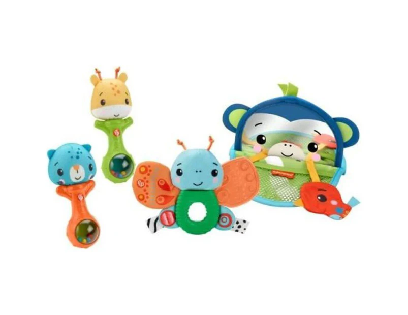 Fisher-Price My First Games Box, Gift Box with Sensory Awakening Toys - Baby Early Learning Toy - From 3 Months - CATCH