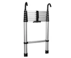 Oweite 3.8m Alloy Aluminium Ladder Telescopic Retractable Multifunctional Single Extension Ladder Drywall Home Tools with Hooks