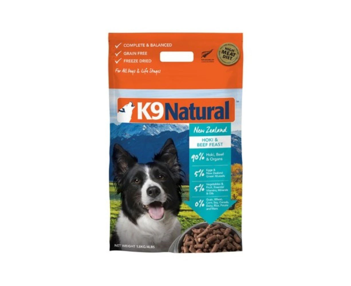 K9 Natural Freeze Dried Beef & Hoki Dog Food 1.8kg