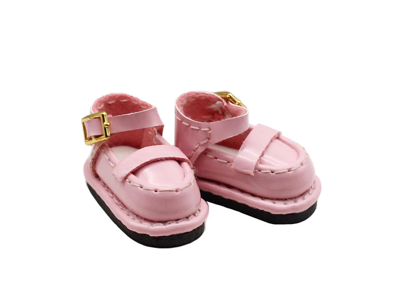 1 Pair Doll Shoes Lovely Exquisite Stylish Accessory Wearable Doll Dress Up Pretend Toy Mini Boots 1/12 BJD Doll Princess Shoes Girls Toy Gift Pink