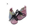1 Pair Decorative Doll Shoes Toy Multifunctional Leisure Design Dress up Baby Doll Shoes for Entertainment A