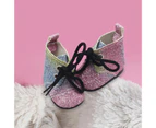 1 Pair Decorative Doll Shoes Toy Multifunctional Leisure Design Dress up Baby Doll Shoes for Entertainment A