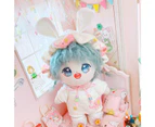 Doll Costume Elephant Pattern Decorative Soft Texture Beautiful Doll Romper Coat Hat Shoes Outfit for 20cm Doll A