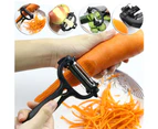 Random Color 3 in 1 Rotary Vegetable Fruit Peeler Slicer Shredder Cutter Kitchen Gadget Tool