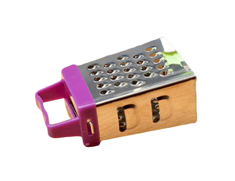 Mini 4 Sides Stainless Steel Vegetable Julienne Peeler Grater Kitchen Gadgets-Purple