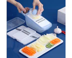 Vegetable Cutter Grater Handle Potato Carrot Cucumber Slicer Box Kitchen Tool-Blue