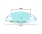 Silicone Steamer Bracket Creative with Soft Carrying Handle High Toughness Tear Resistant Fruit Dish Pot Steamer for Vegetable-Blue
