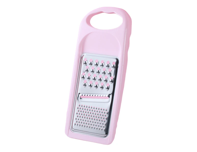 Potato Grater 3-In-1 Comfortable Grip Stainless Steel Onion Processor Vegetable Grater for Cooking-Pink