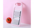 Potato Grater 3-In-1 Comfortable Grip Stainless Steel Onion Processor Vegetable Grater for Cooking-Pink