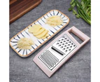 Vegetable Slicer Food Grade Rust-proof Stainless Steel Vegetable Peeler Fruit Grater Kitchen Accessories for Home-Apricot