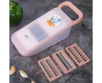 1 Set Vegetable Chopper Detachable Efficient Stainless Steel Onion Processor Vegetable Cutter for Slicing-Pink