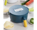 1 Set Vegetable Cutter Manual Multi-functional PP Egg Separator Vegetable Slicer for Kitchen-Blue