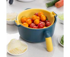 1 Set Vegetable Cutter Manual Multi-functional PP Egg Separator Vegetable Slicer for Kitchen-Blue