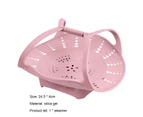 Cooking Steamer High Temperature Resistant Reusable Nordic Style Food Grade Soft Silicone Steamer Restaurant Supplies -Pink