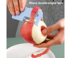 Dinosaur Shape Vegetable Peeler Corrosion Resistant PP Comfortable Grip Dual Head Fruit Grater Kitchen Tool -Blue