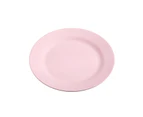 Shockproof Anti-scratch Food Plate Plastic Practical Heat-resistant Dinner Plate for Home-Pink - Pink