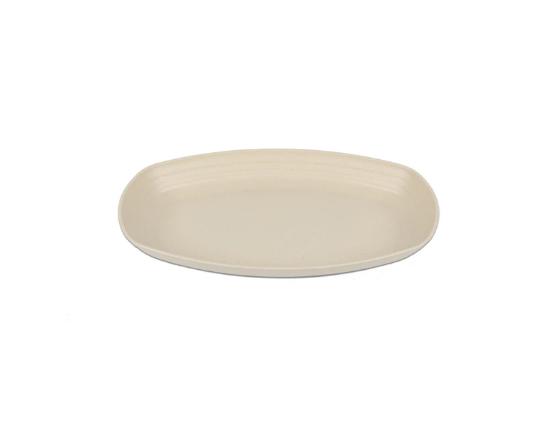 Practical Anti-slid Base Food Plate Widely Used Anti-scratch Plastic Meal Plate for Home-Yellow