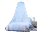 Lovely Floral Dome Princess Bed Curtain Canopy Kids Room Mosquito Fly Insect Net-Light Blue