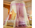 Household Dome Princess Bed Curtain Canopy Kids Room Mosquito Fly Insect Net-Pink Yellow