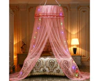 Ruffle Dome Ceiling Mosquito Net Princess Mesh Canopy Dust-proof Bedroom Decor-Green
