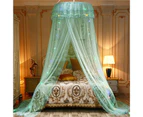Ruffle Dome Ceiling Mosquito Net Princess Mesh Canopy Dust-proof Bedroom Decor-Green