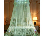 Ruffle Dome Ceiling Mosquito Net Princess Mesh Canopy Dust-proof Bedroom Decor-White