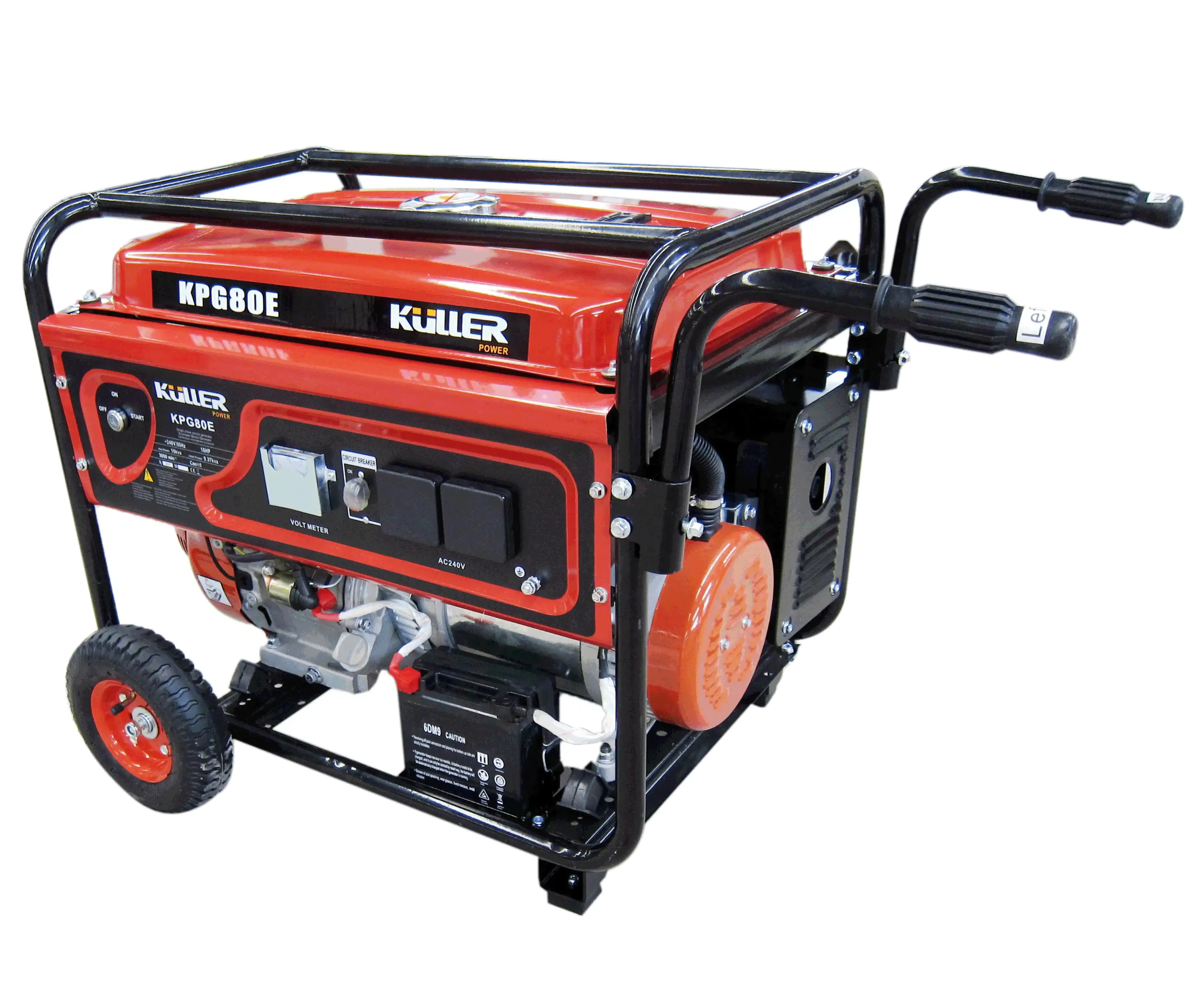 KULLER 18HP 8000w Max/7500w Rated Single-Phase Petrol Backup Generator