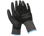 12 Pairs Work Safety Gloves PU GreatGuard Mechanic General Purpose Glove