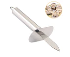 Oyster crusher, oyster knife with round handle, stainless steel
