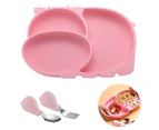 Baby Silicone Suction Plate,Toddler Divided Dish,Kids Silicone Plates