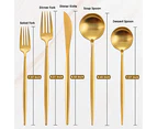 20 Pieces Stainless Steel Flatware Matte Gold Set for 4 Tableware Cutlery Set Satin Finished Dishwasher Safe