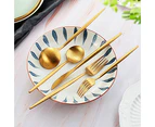 20 Pieces Stainless Steel Flatware Matte Gold Set for 4 Tableware Cutlery Set Satin Finished Dishwasher Safe