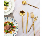 20 Pieces Stainless Steel Flatware Matte Gold Set for 4 Tableware Cutlery Set Satin Finished Dishwasher Safe