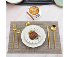 20 Pieces Stainless Steel Flatware Matte Gold Set for 4 Tableware Cutlery Set Satin Finished Dishwasher Safe