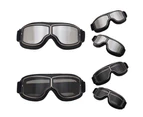 Retro Outdoor Motocross Off-Road Riding Windproof Motorcycle Glasses Goggles Silver